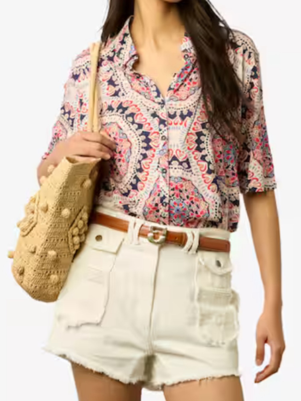 Gerard Darel Mirka Printed Knit Shirt Small 1